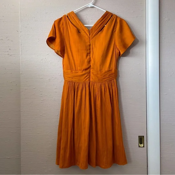 By Anthropologie deep v-neck vibrant mini dress - Picture 6 of 9